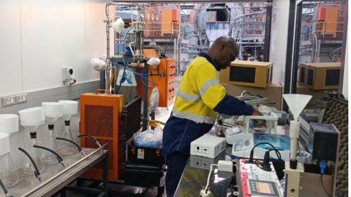 Man testing samples in a laboratory