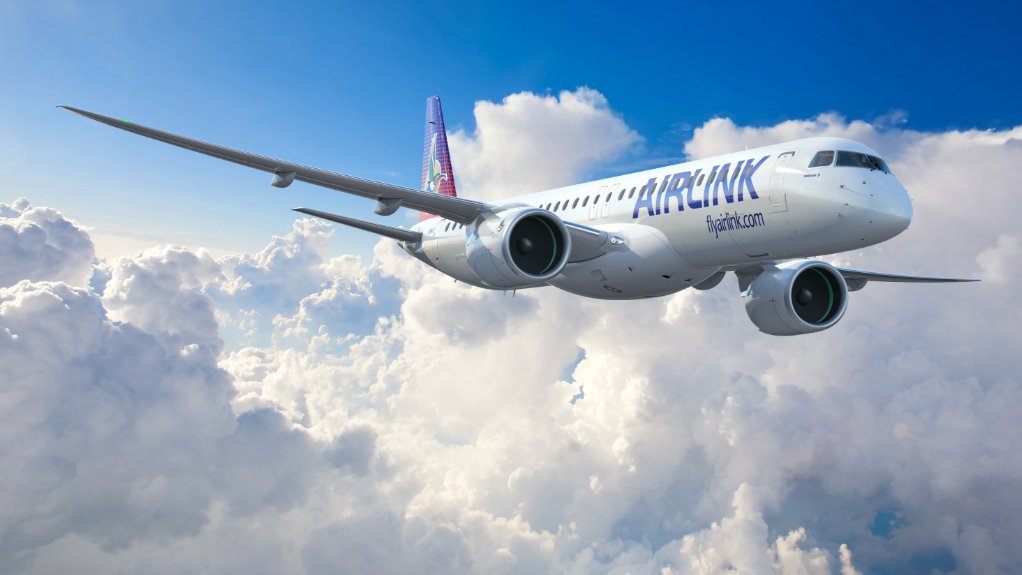 An Embraer E195-E2s in Airlink colours