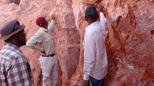 Mine experts inspecting a site