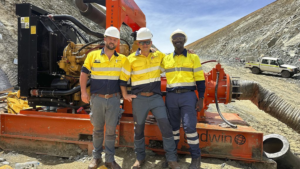The Integrated Pump Technology team pictured on site in Tanzania, supporting local mining operations with reliable dewatering solutions