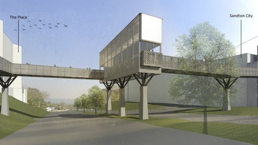 An image showing a rendering of the Sandton Drive link bride 