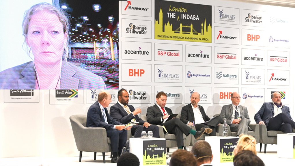 Sydney University Associate Professor Dr Lauren Johnston on screen top left at London Indaba.