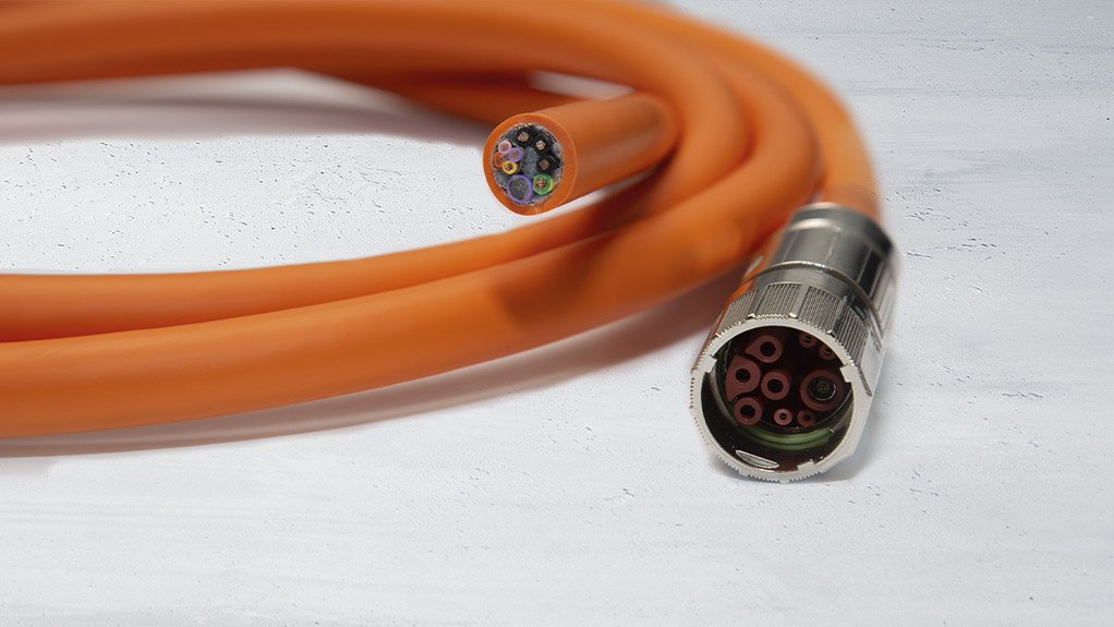 The MOVILINK® DDI hybrid cable from SEW-EURODRIVE combines power and digital data transmission in a single cable, enabling efficient communication and condition monitoring between motor and drive