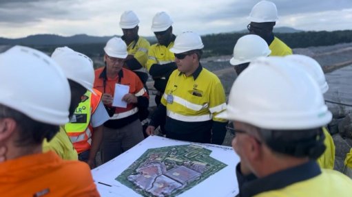 Mine workers on site
