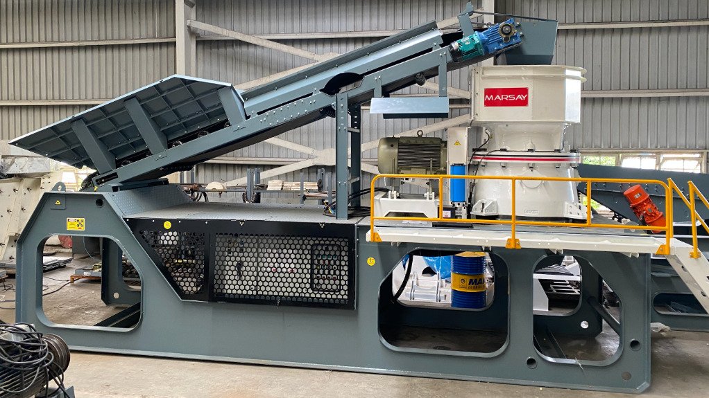 A Marsay Equipment small mobile crushing and screening plant