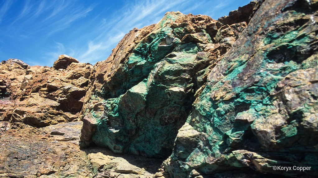 Image of malachite from the Haib copper project