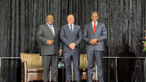 President Cyril Ramaphosa, DA leader John Steenhuisen, Deputy President Paul Mashatile