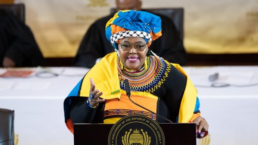 Image of Water and Sanitation Minister Pemmy Majodina