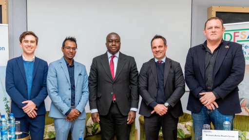 From left: Euromonitor research consultant Benjamin Rideout; DF-SA research head Dr Shamal Vinesh Ramesa; NCC acting commissioner Hardin Ratshisusu; Adams and Adams partner Jan-Harm Swanepoel; and DF-SA chairperson and South African Breweries (SAB) CEO Richard Rivett-Carnac