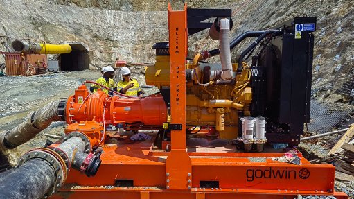 Image of a pump on a mine site