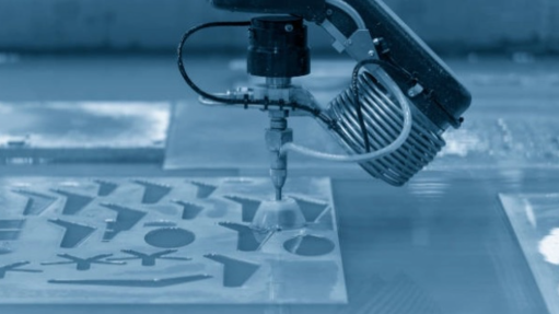An image of a waterjet cutting machine
