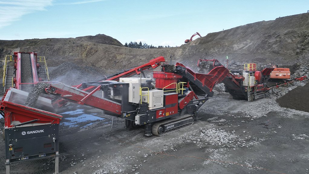 The Sandvik UJ443E jaw crusher, QH443E cone crusher, and QA452e screen work together seamlessly to provide a complete efficient and sustainable crushing and screening solution