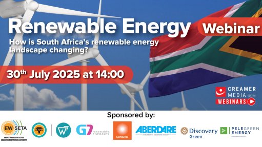 Webinar to discuss South Africa’s renewable energy future