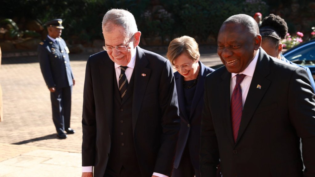 Image of  Alexander van der Bellen and Cyril Ramaphosa