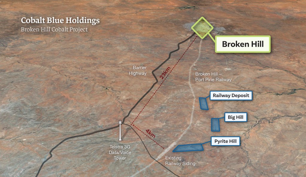 Location map of the Broken Hill operation