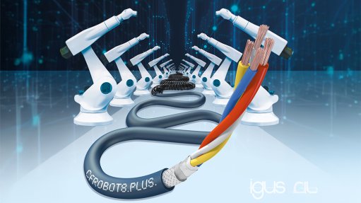 Image of igus robots in a factory setting