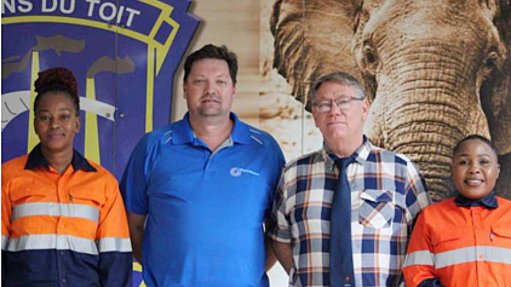 From left to right;  Nozipho Zitha, Johan Reyneke, Johann Janse van Rensburg and Tshidi Ngobeni.