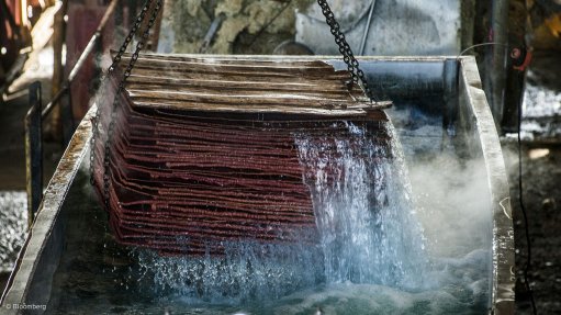 Copper sheets produced at Konkola Copper Mines