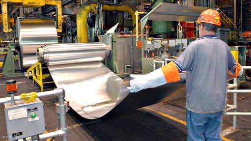 Aluminium production at an Alcoa plant