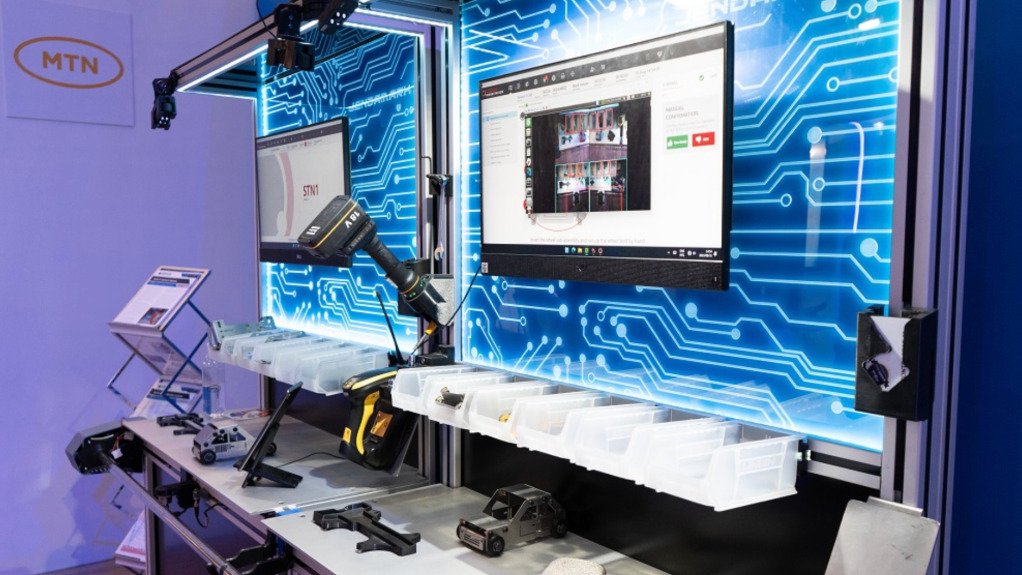A virtual reality automotive component manufacturing wall