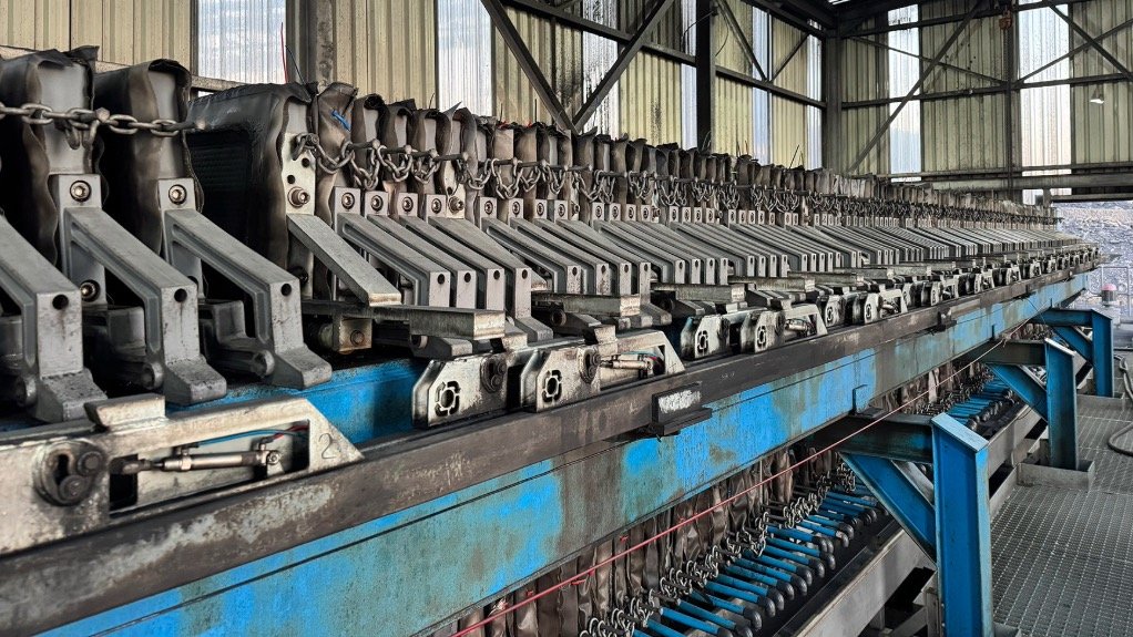 An image of a filter press at Canyon Coal's process plant