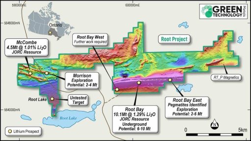 Image of Root lithium project deposits
