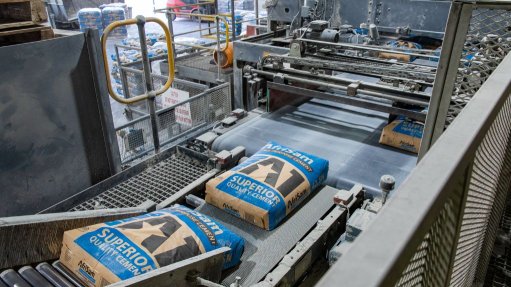 The above image depicts a production line for AfriSam