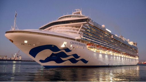 Image of the Crown Princess in Cape Town harbor