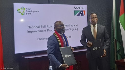 Sanral CEO Reginald Demana and NDB CFO and VP Monale Ratsoma