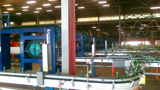 An image of the high-temperature furnace belt system