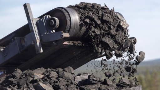 coal on conveyor
