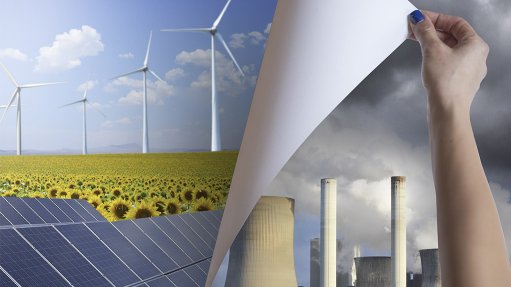 Image of renewable energy and fossil fuel energy infrastructure