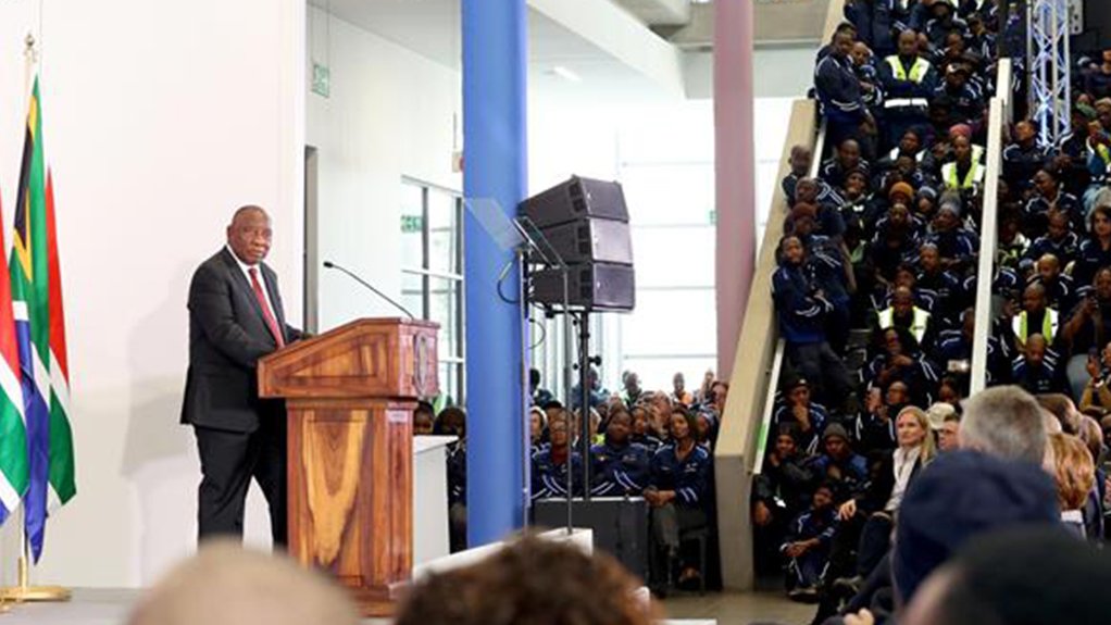 President Cyril Ramaphosa at the BMW Rosslyn plant
