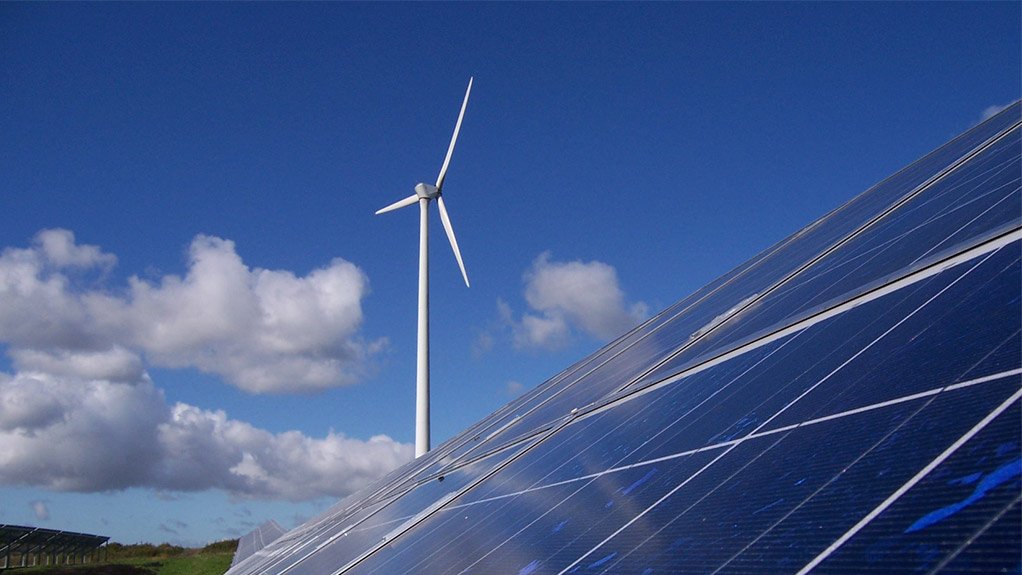 wind turbine and solar panel