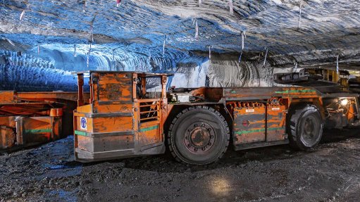 Image of a heavy duty vehicle in an underground mine