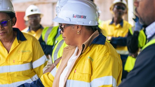 Democratic Republic of Congo Prime Minister Judith Suminwa Tuluka during last month’s visit to Glencore operations in Kolwezi.