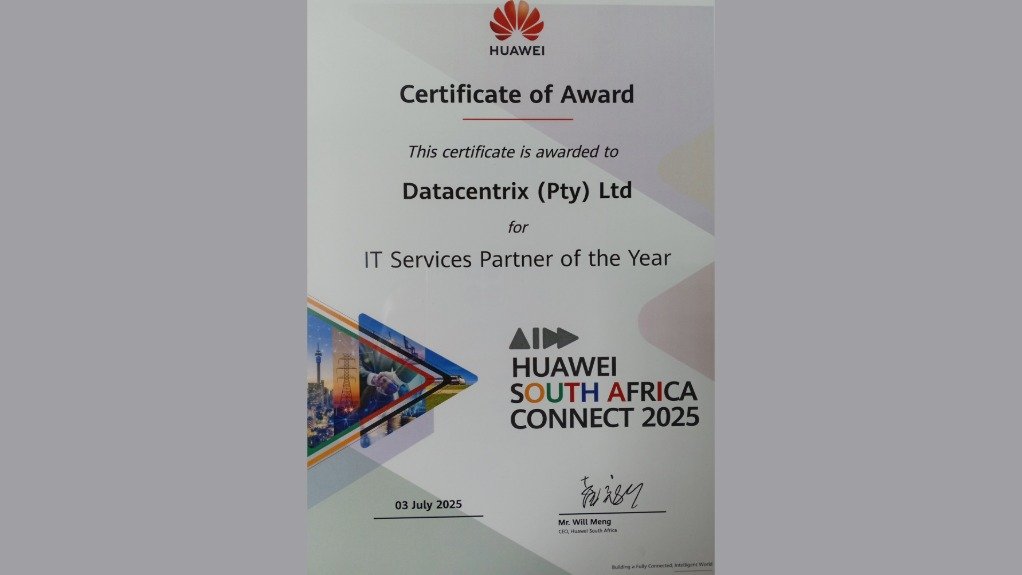 Datacentrix wins Huawei IT Services Partner of the Year for the second consecutive year