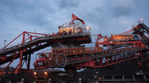 An image of a reclaimer chute at a mine
