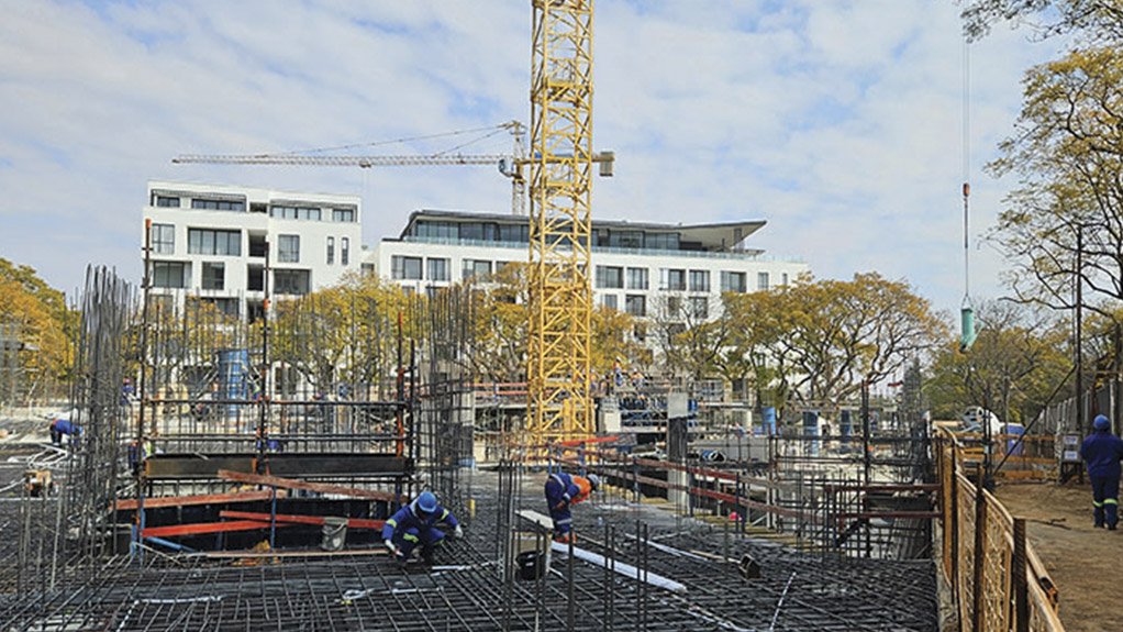 Slab work progressing steadily on the 3 Parks Boulevard development with Concor maintaining momentum through tight coordination of trades and materials deliveries on the constrained site