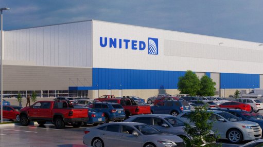 Image of United Airlines ground service equipment maintenance facility, US