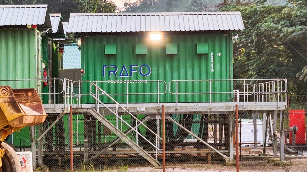 Dry-type transformer in modular container