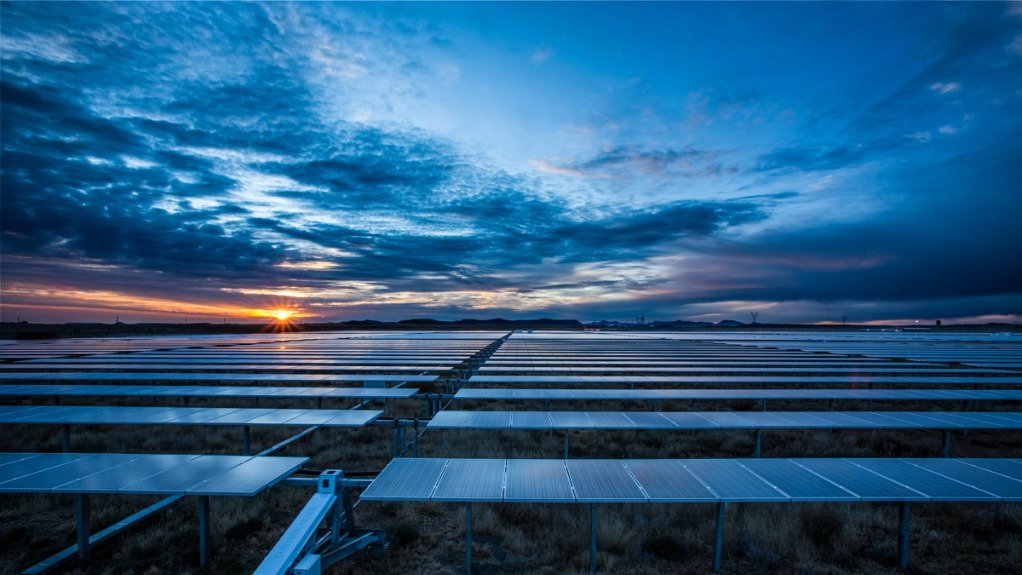 The above image depicts an array of solar panels