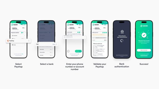 Image of cell phones displaying the PayShap system