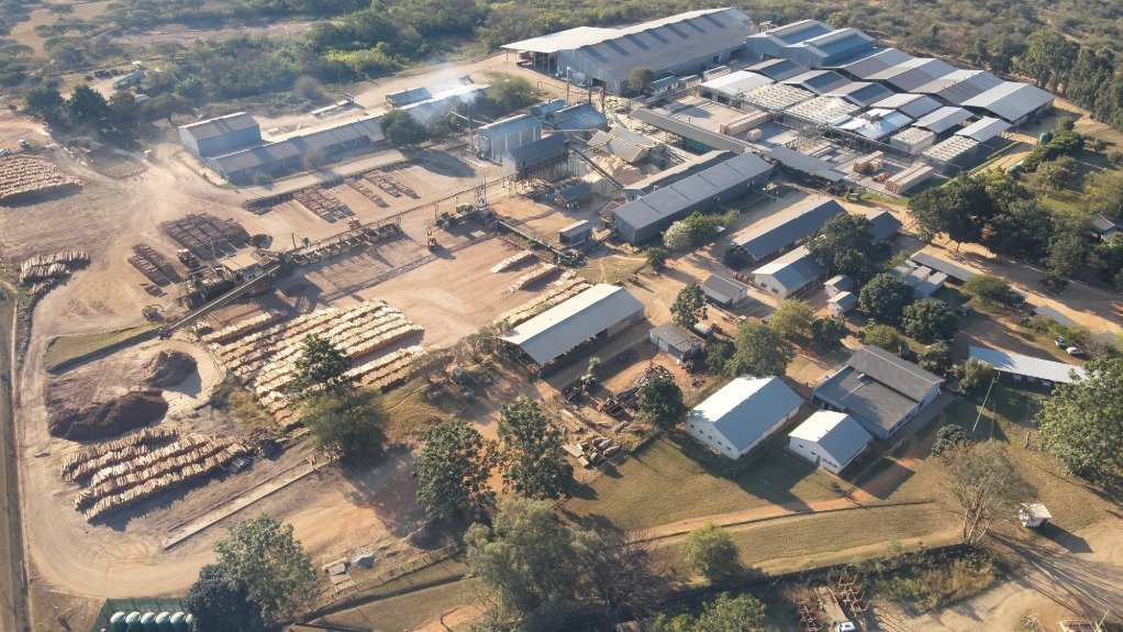 Aerial view of the Lomati Sawmill