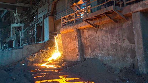 A Glencore-Merafe Chrome Venture Group smelting operation in action.