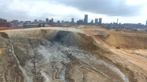 A surface mining operation owned by DRDGOLD