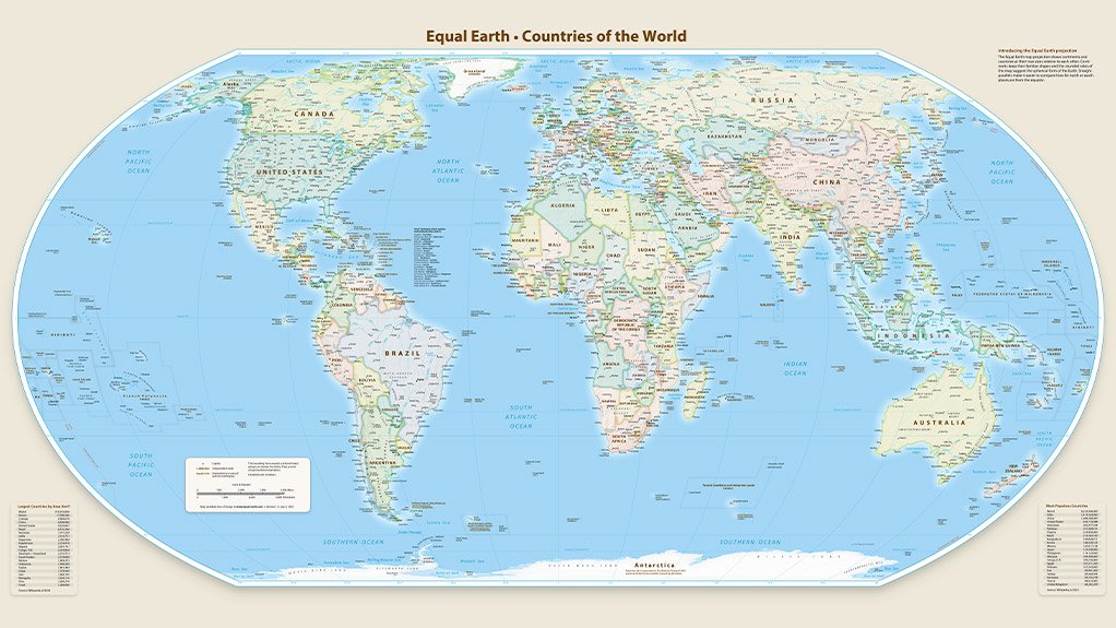 An Equal Earth map