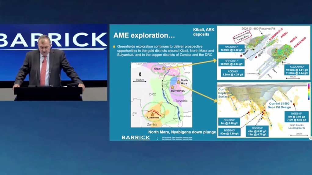 Barrick in DRC, Zambia, Tanzania.