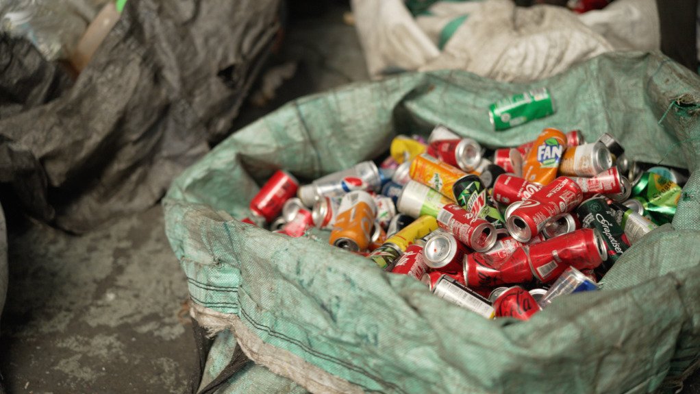 The above image depicts bags from informal aluminium can collections