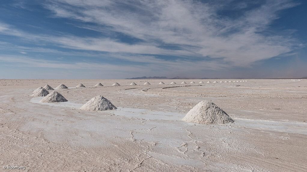 Lithium salt flats in South America